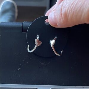 CC Boutique Silver Heart Earrings